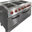 FED Gasmax 800 JZH-RP-6 - six burner top on oven